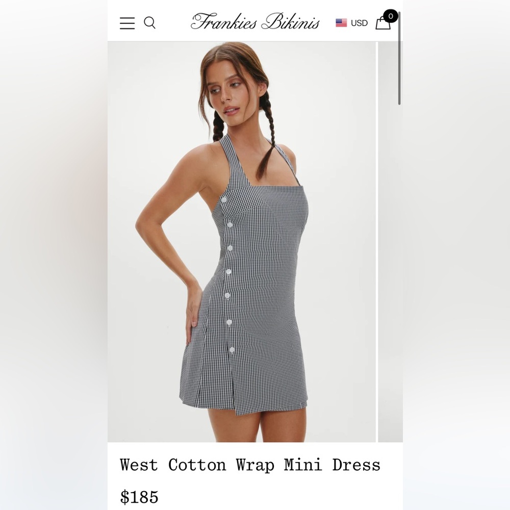 Frankie's Bikinis West Cotton Wrap Mini Dress